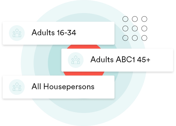 preview of plan product with a number of target audiences